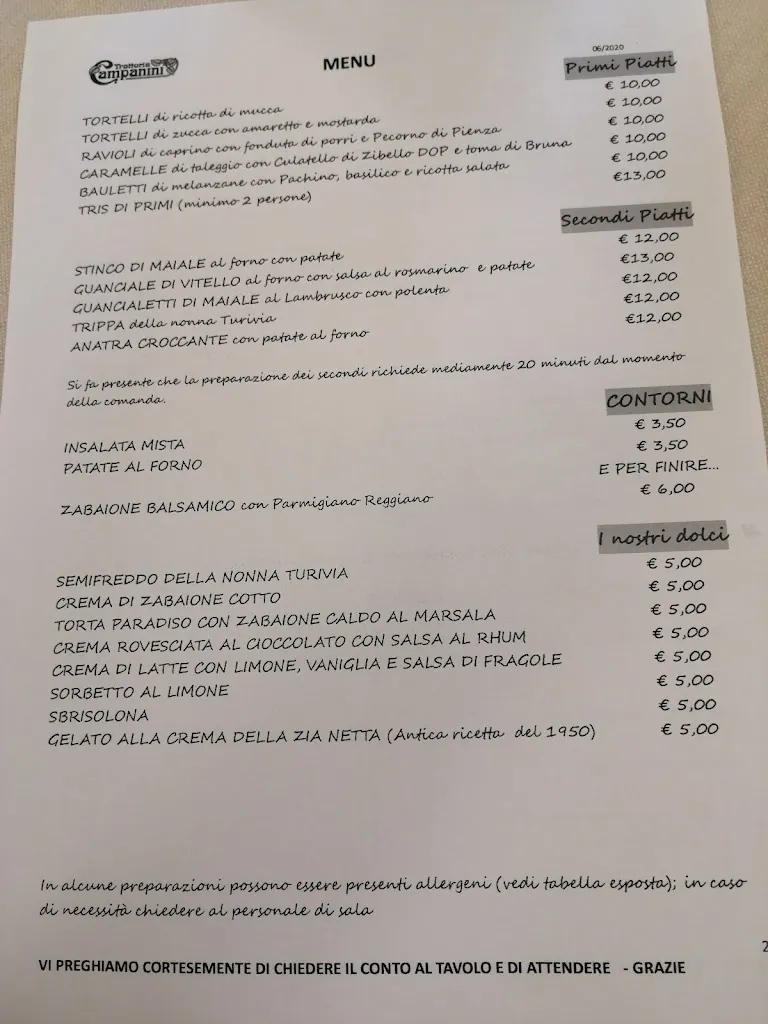 Menü_Trattoria Campanini_Busseto_Bild_4
