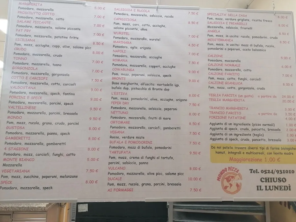 Menu_Mondo Pizza di Lo Monaco Sebastiano...._Busseto_image_2