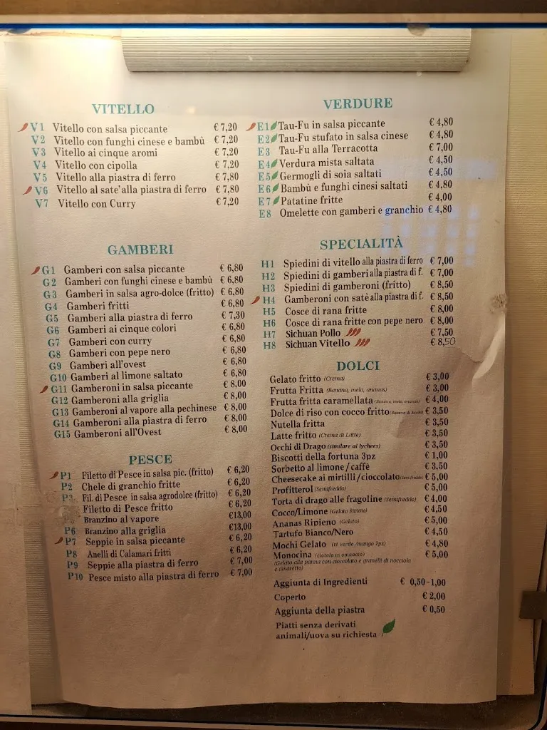 Menü_Ristorante Cinese Yiqiang_Budrio_Bild_1