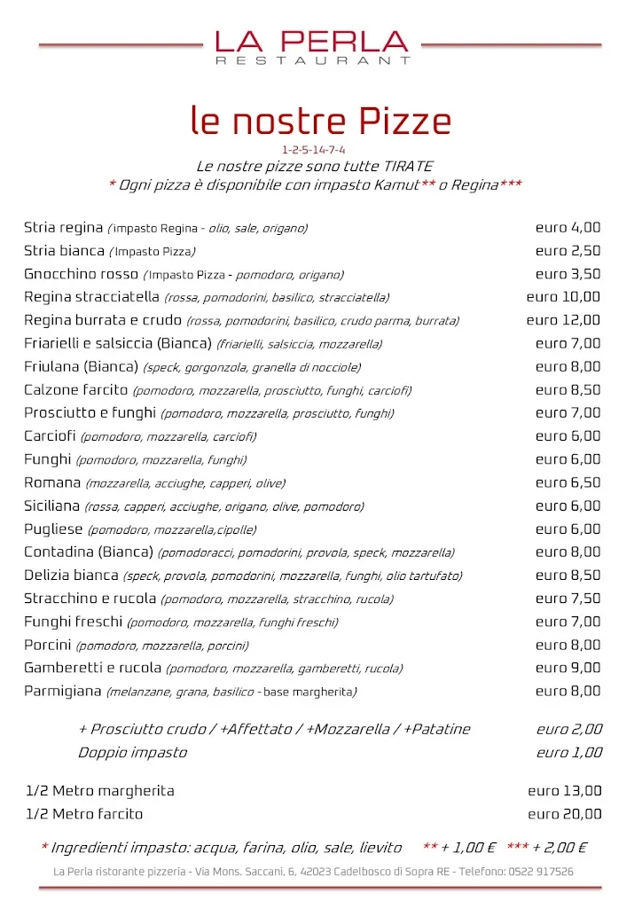Menu_La Perla ristorante pizzeria_Cadelbosco di Sotto_immagine_1
