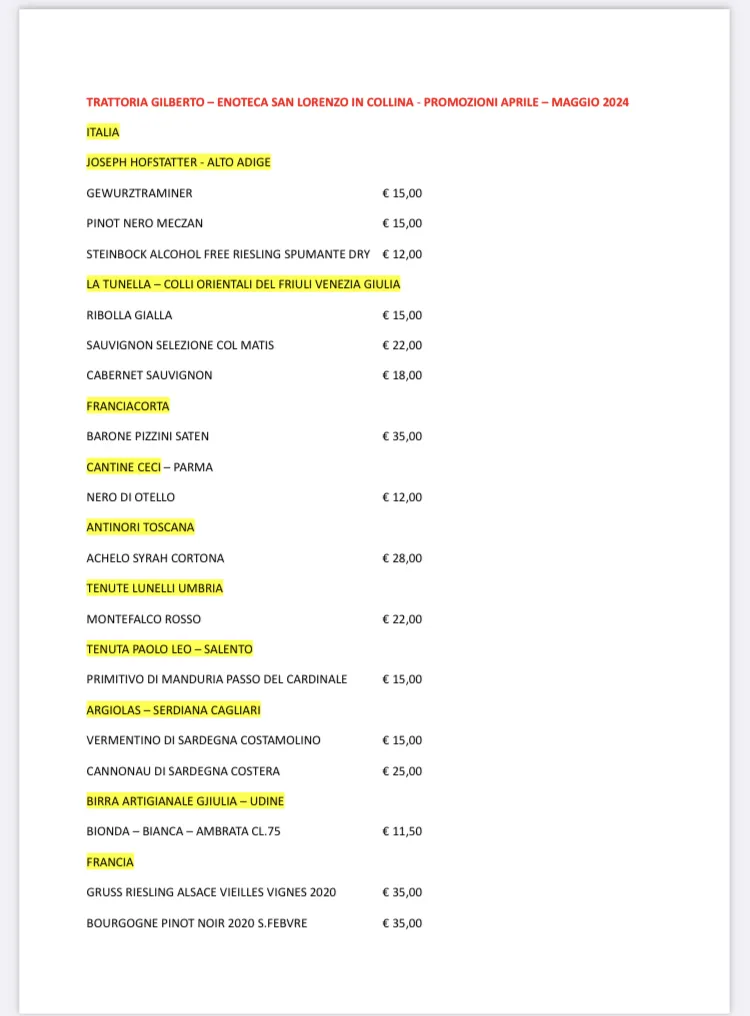 Menu_Trattoria Gilberto, San Lorenzo in Collina_Calderino_image_1