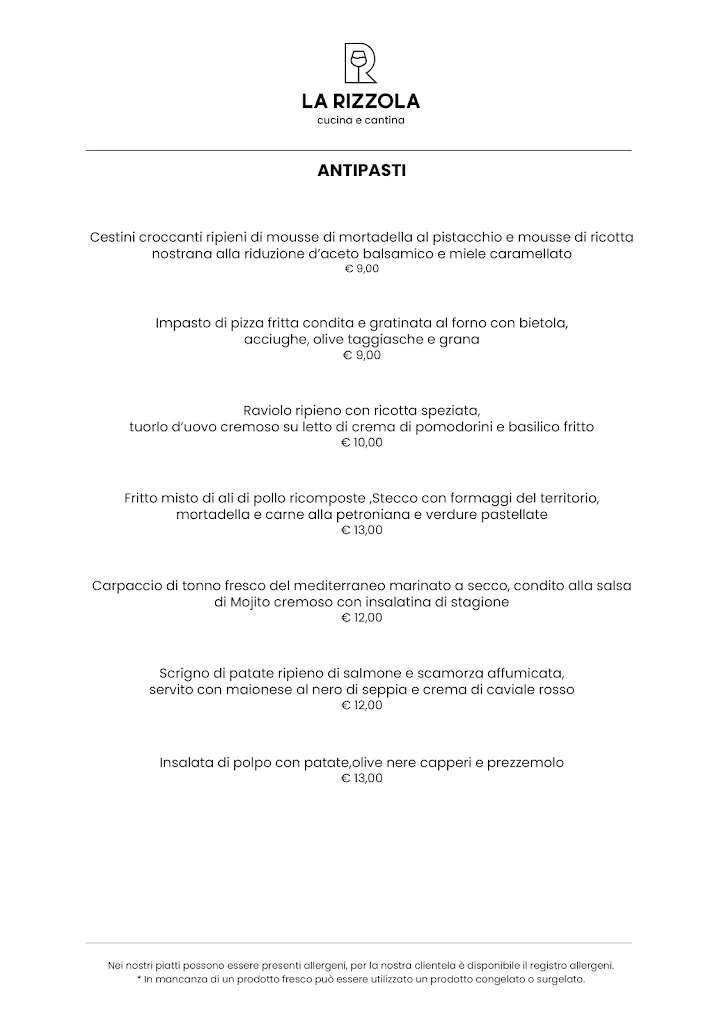 Menu_La Rizzola Cucina e Cantina_Calderara di Reno_image_1