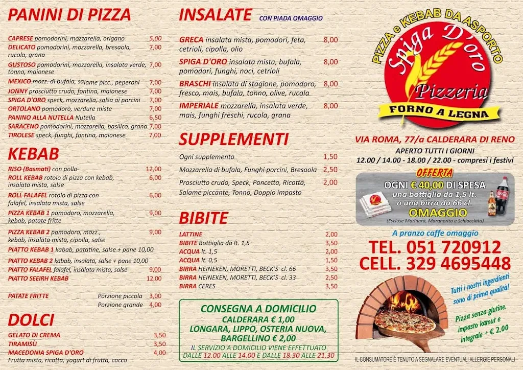 Menu_Pizzeria e kebaberia Spiga d’oro_Calderara di Reno_image_2