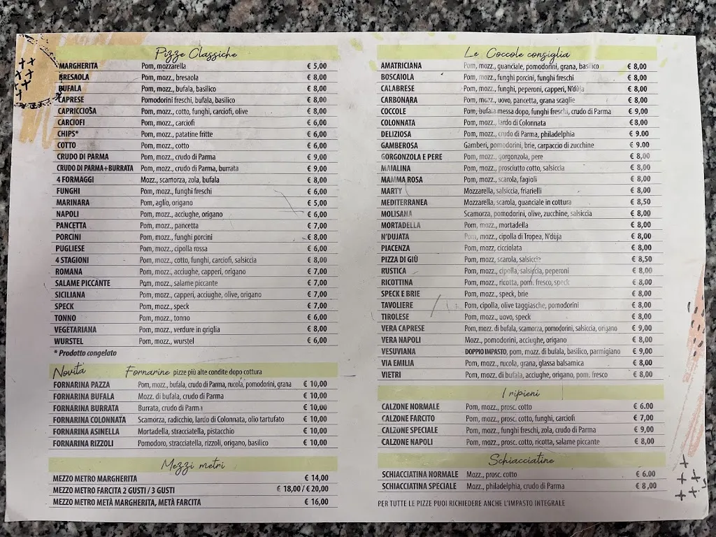 Menu_Pizzeria D'asporto Le Coccole_Caorso_image_2