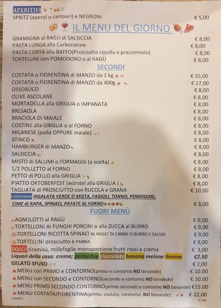 Menu_Turismo Ristorazione - Steak House - Bed & Breakfast -_Campogalliano_image_4