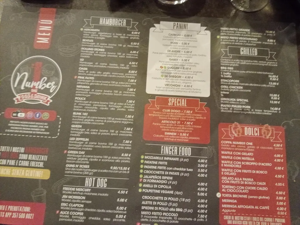 Menu_Number One food&drink_Castel d'Aiano_image_1