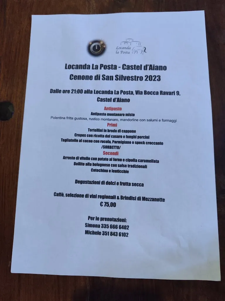 Menu_Locanda La Posta - Trattoria e Camere_Castel d'Aiano_image_1