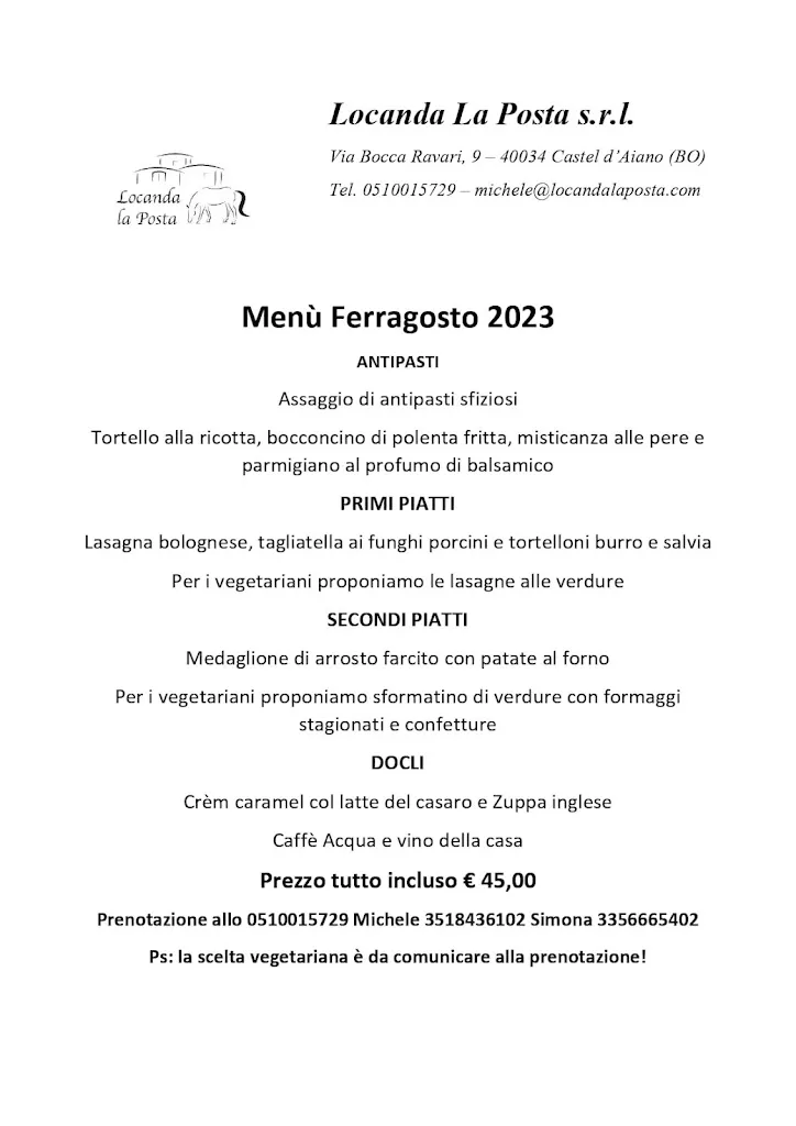 Menu_Locanda La Posta - Trattoria e Camere_Castel d'Aiano_image_2
