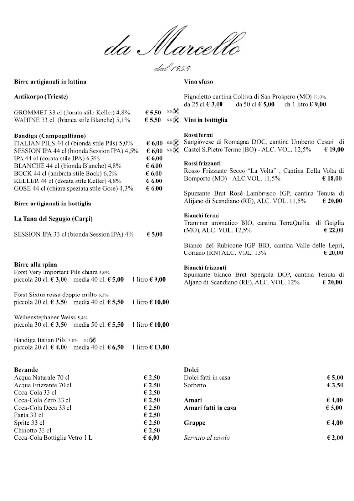 Menu_Da Marcello_Carpi Centro_image_1