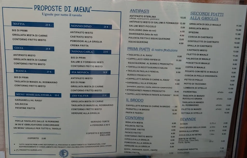 Menü_Trattoria la Sterlina_Castel Guelfo di Bologna_Bild_4