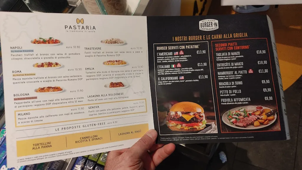 Menu_Burger In - Pastaria - Kimbo Caffè_Castel Guelfo di Bologna_image_1