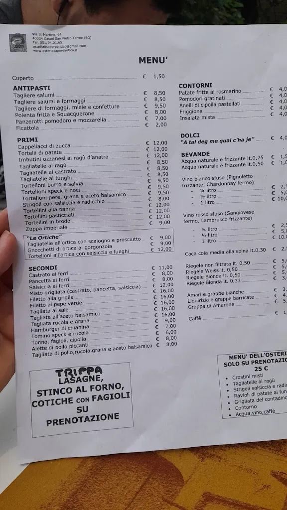 Menu_Osteria il Sapore Antico_Castel San Pietro Terme_image_3