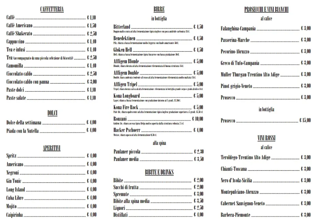 Menu_Bar Sport Cafè_Castel Maggiore_image_1