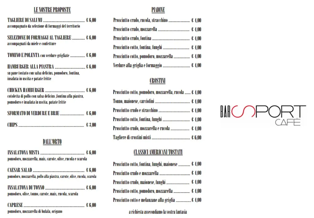 Menu_Bar Sport Cafè_Castel Maggiore_image_2