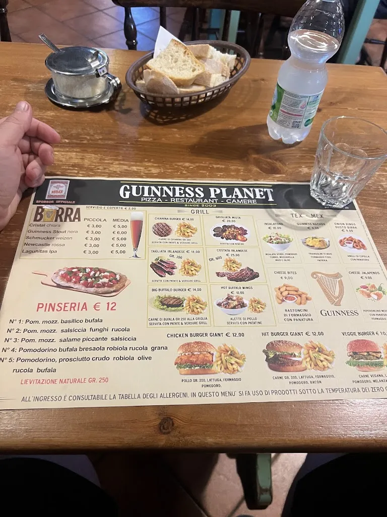 Menu_Guinness Planet ristorante camere_Castel San Giovanni_image_3