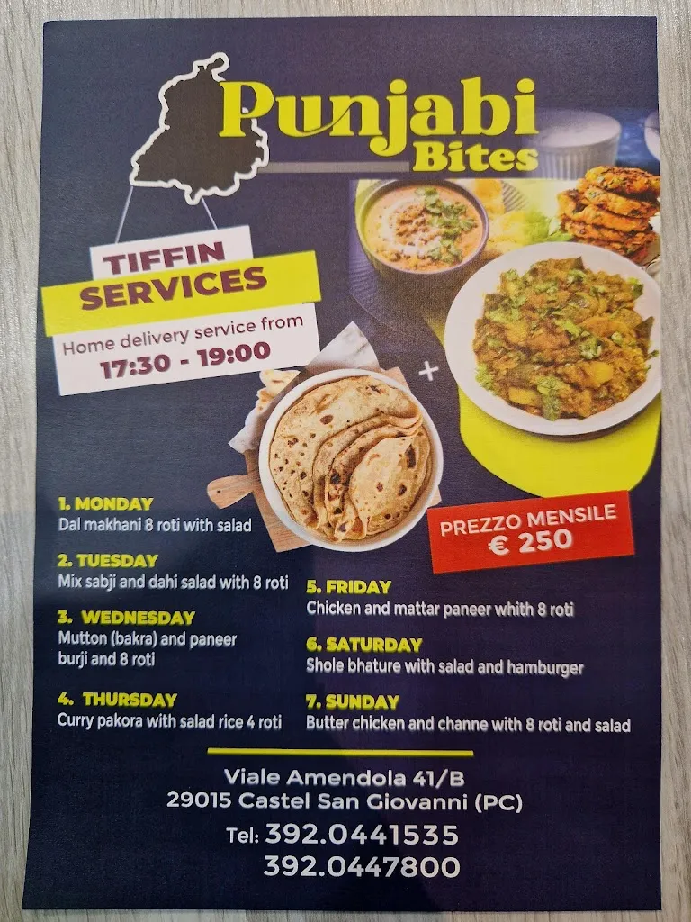 Menu_PUNJABI BITES_Castel San Giovanni_image_1