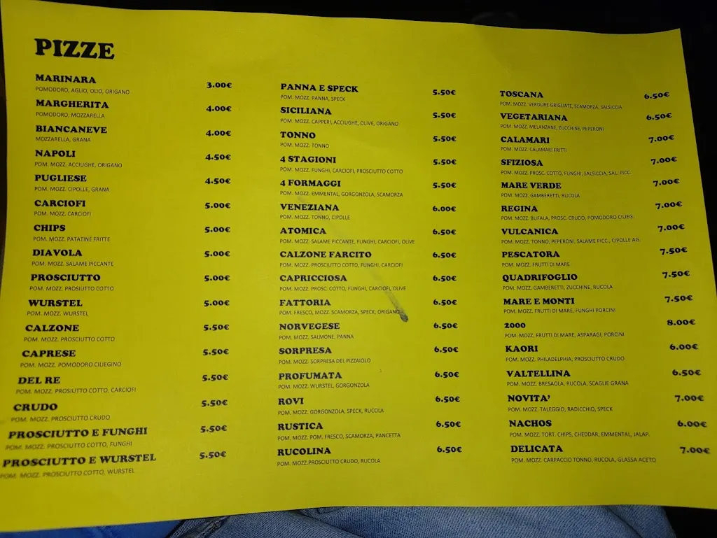 Menu_Pizzeria Il Quadrifoglio_Castel San Giovanni_image_1
