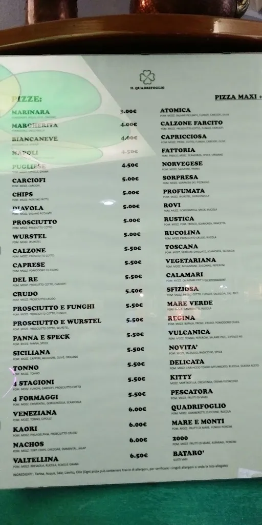 Menu_Pizzeria Il Quadrifoglio_Castel San Giovanni_image_4