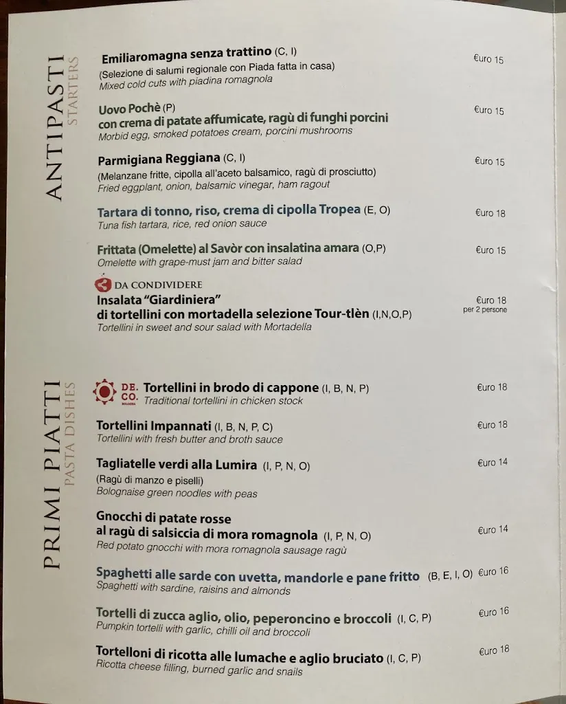 Menu_La Lumira_Castelfranco Emilia_immagine_1