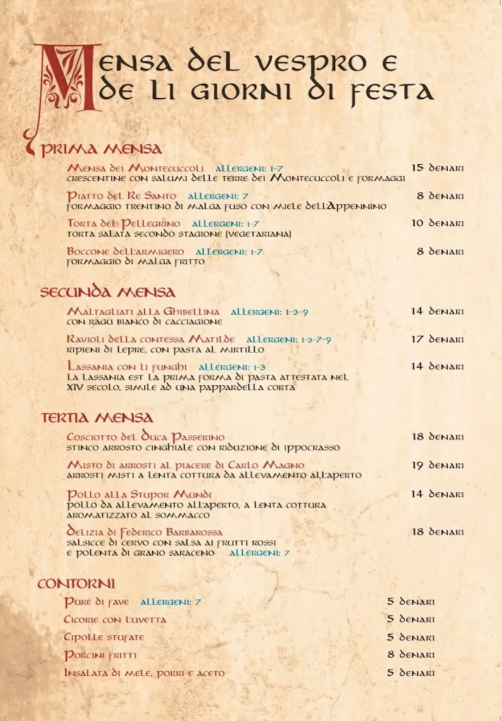 Menu_Duca Passerino - osteria e braceria medioevale_Castelfranco Emilia_immagine_3