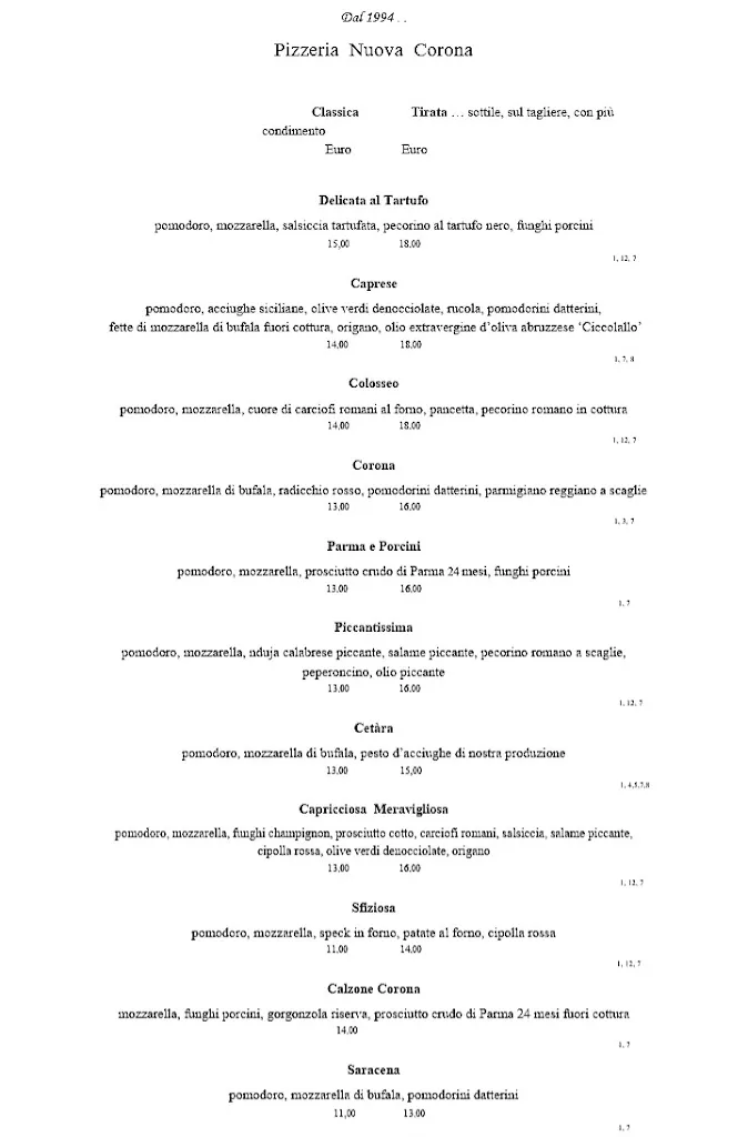 Menu_Ristorante Pizzeria Nuova Corona_Castelfranco Emilia_image_1
