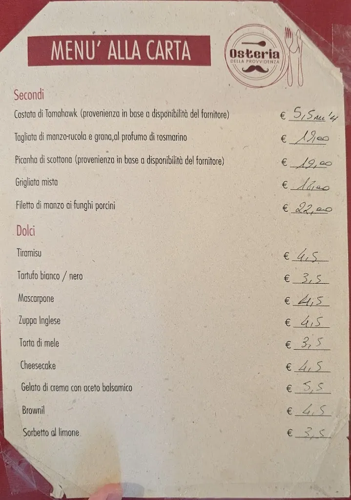 Menu_Osteria della Provvidenza_Castelfranco Emilia_image_1