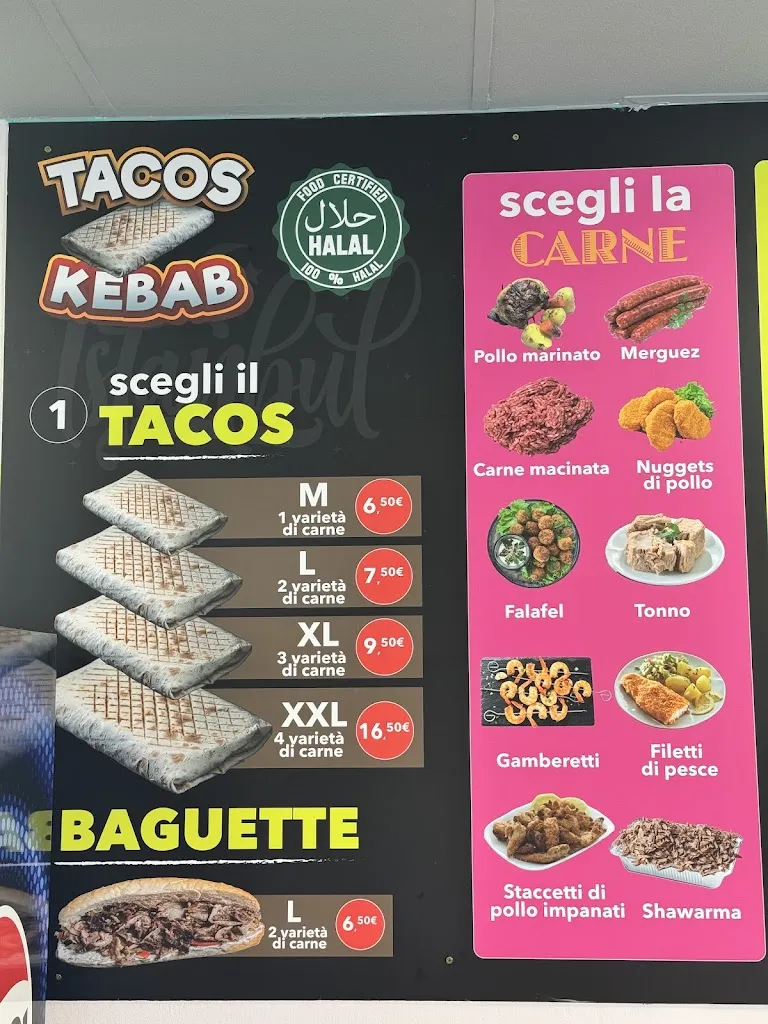 Menu_Istanbul city kebab tacos halal food_Castelfranco Emilia_image_1