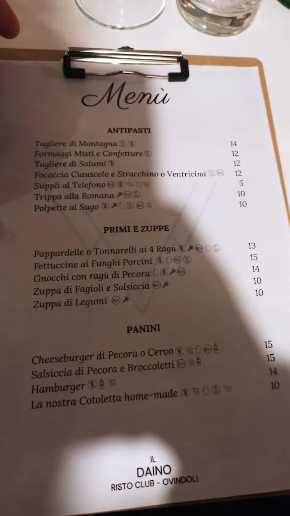 Menu_Il Daino RistoClub • Ovindoli_Ovindoli_image_1