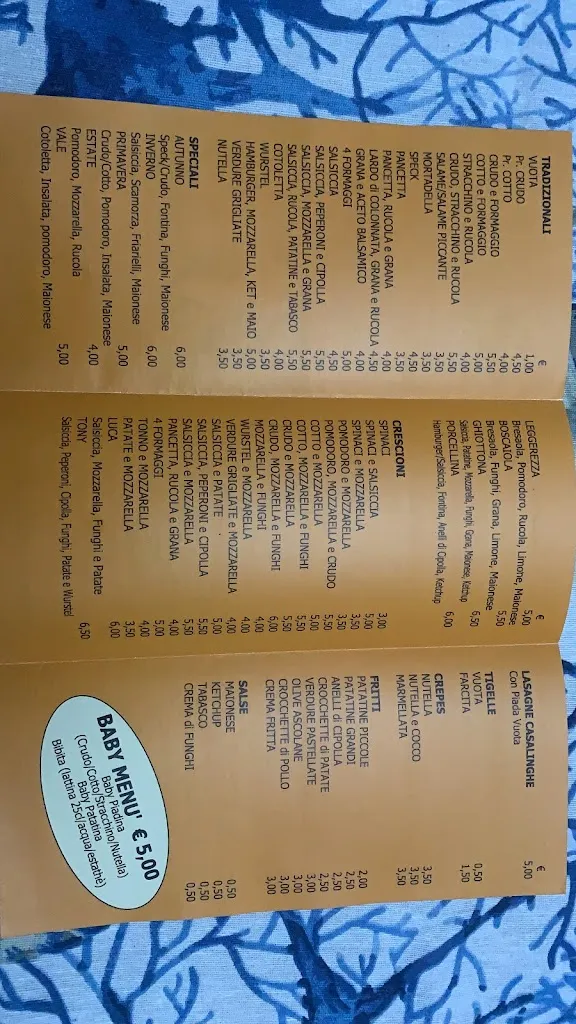 Menu_La Piadineria di Lory_Castelfranco Emilia_immagine_4