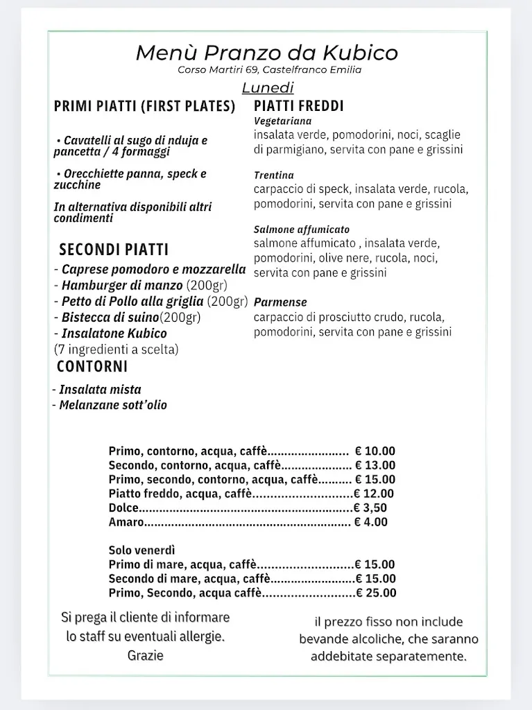 Menu_Kubico Kucina Kocktails_Castelfranco Emilia_image_1
