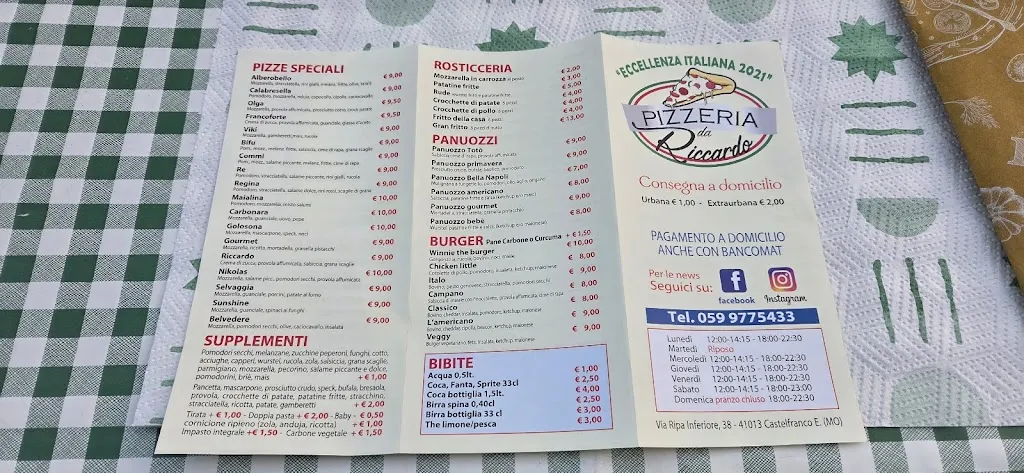 Menu_Pizzeria Da Riccardo_Castelfranco Emilia_image_1