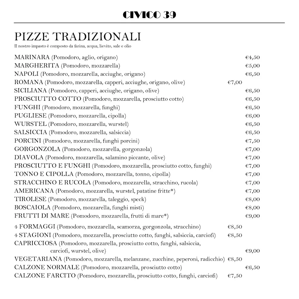 Menu_Civico 39 Ristorante Pizzeria_Castelnovo di Sotto_image_1