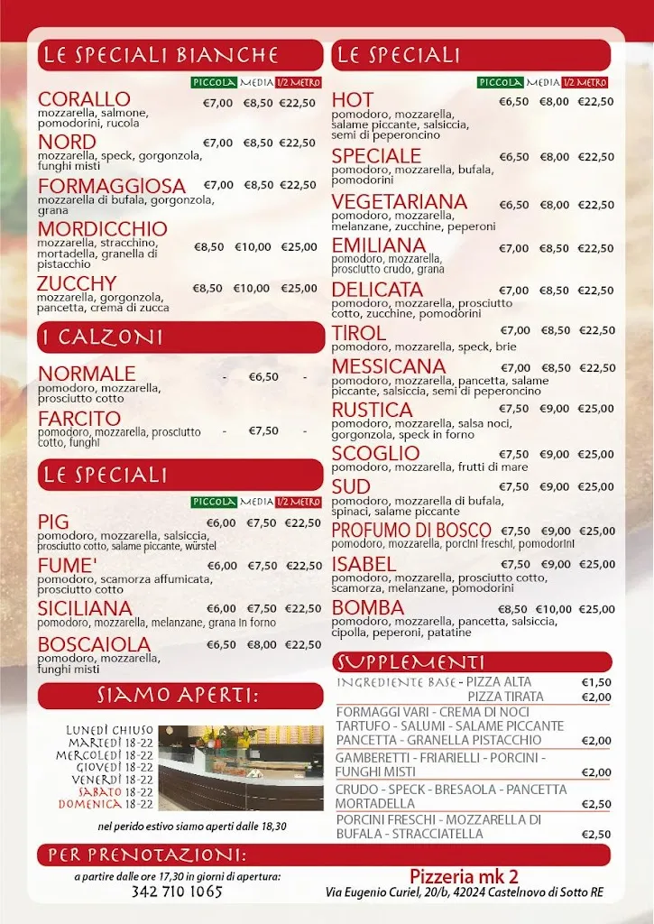 Menu_Pizzeria mk 2_Castelnovo di Sotto_image_1