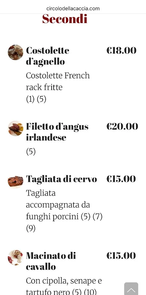Menu_Circolo della Caccia Monte Vangelo_Castellarano_image_4