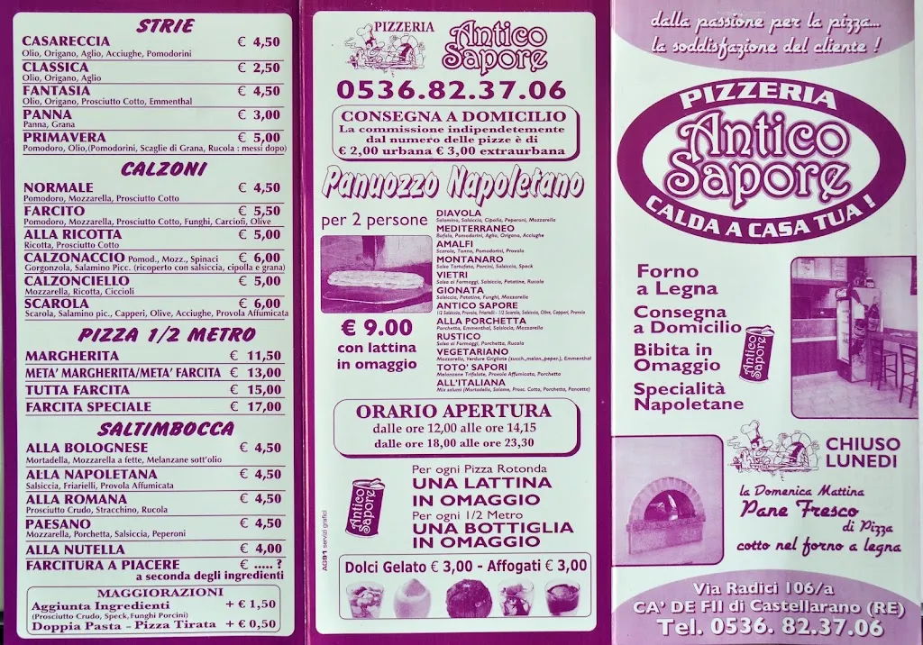 Menu_Pizzeria Antico Sapore_Castellarano_image_2