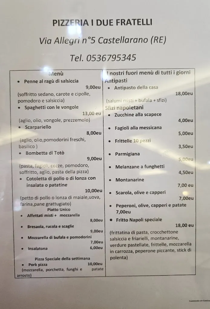 Menu_PIZZERIA I DUE FRATELLI_Castellarano_image_4