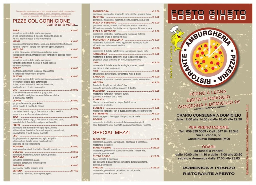 Menu_Ristorante Pizzeria Posto Giusto_Castelnuovo Rangone_image_2