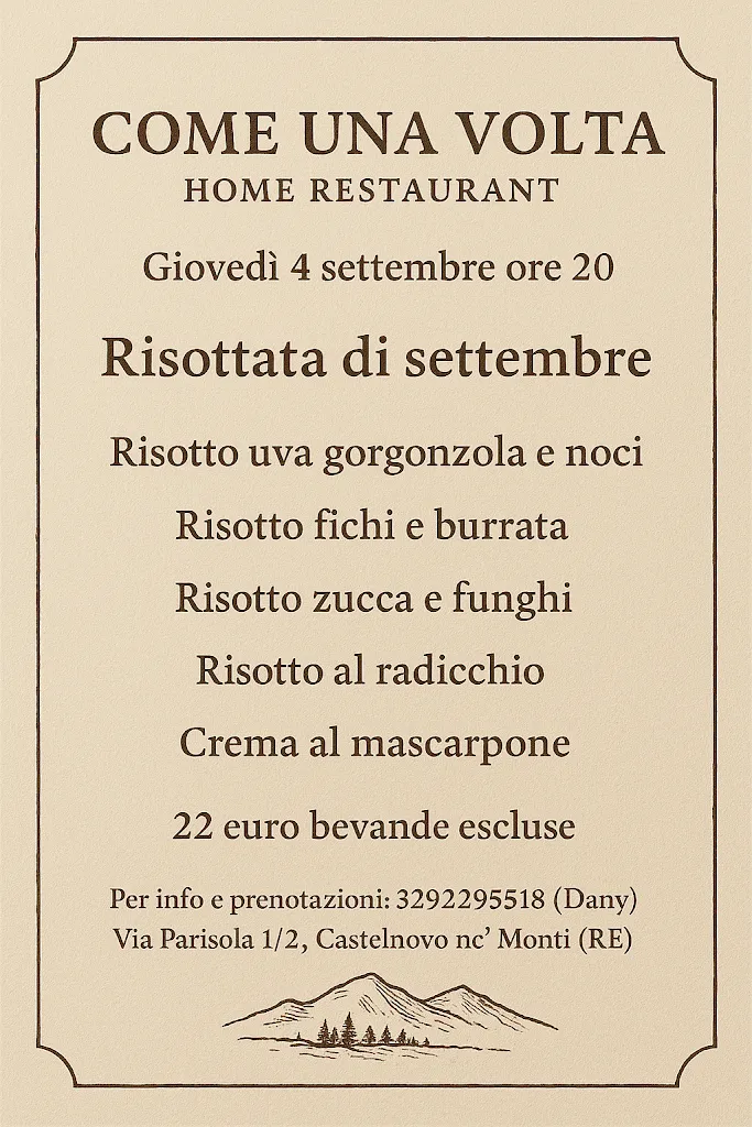 Menu_Come Una Volta Home Restaurant_Castelnovo ne'Monti_image_3