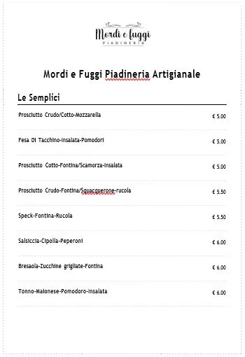 Menü_Piadineria Mordi e Fuggi_Castelnovo ne'Monti_Bild_2