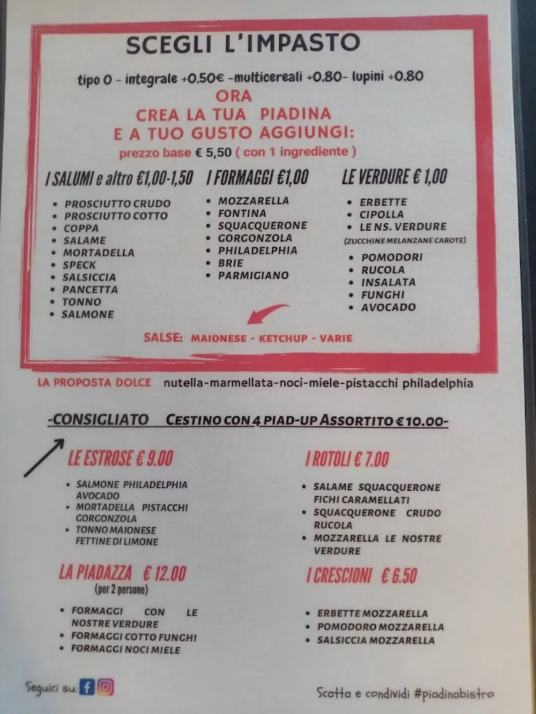 Menu_Piadina Bistrò_Cavriago_image_1