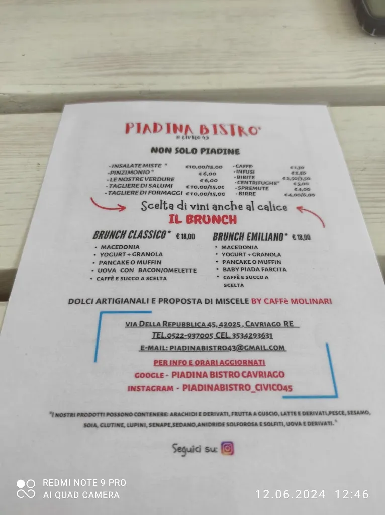 Menu_Piadina Bistrò_Cavriago_image_4