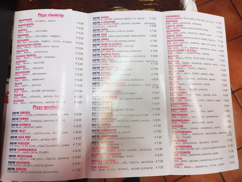 Menu_Pizzeria D'Asporto La Quercia di Somma Iolanda_Castenaso_image_1