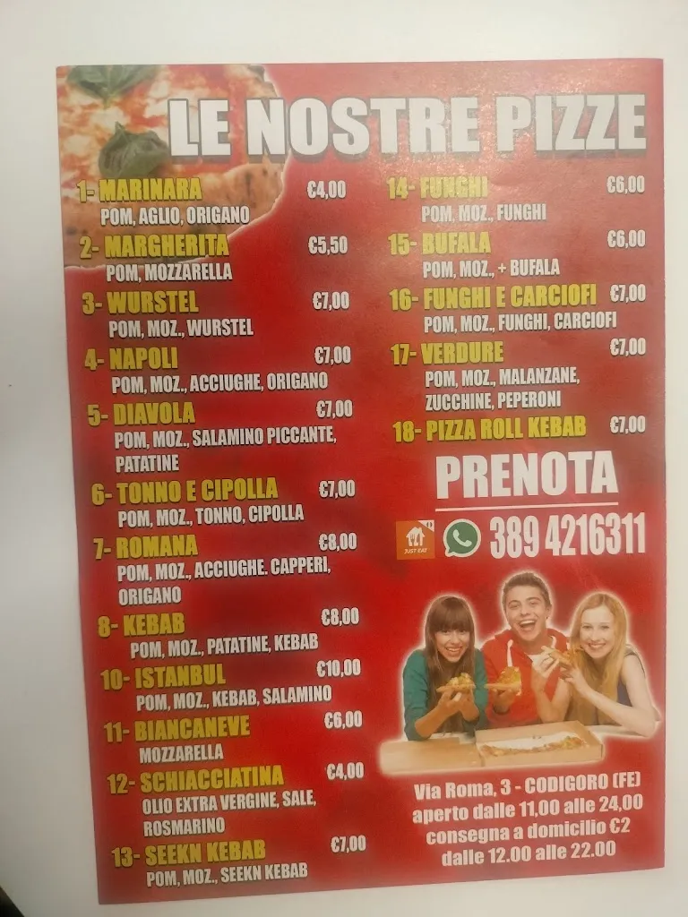Menu_Best pizza @ kebab_Codigoro_image_1