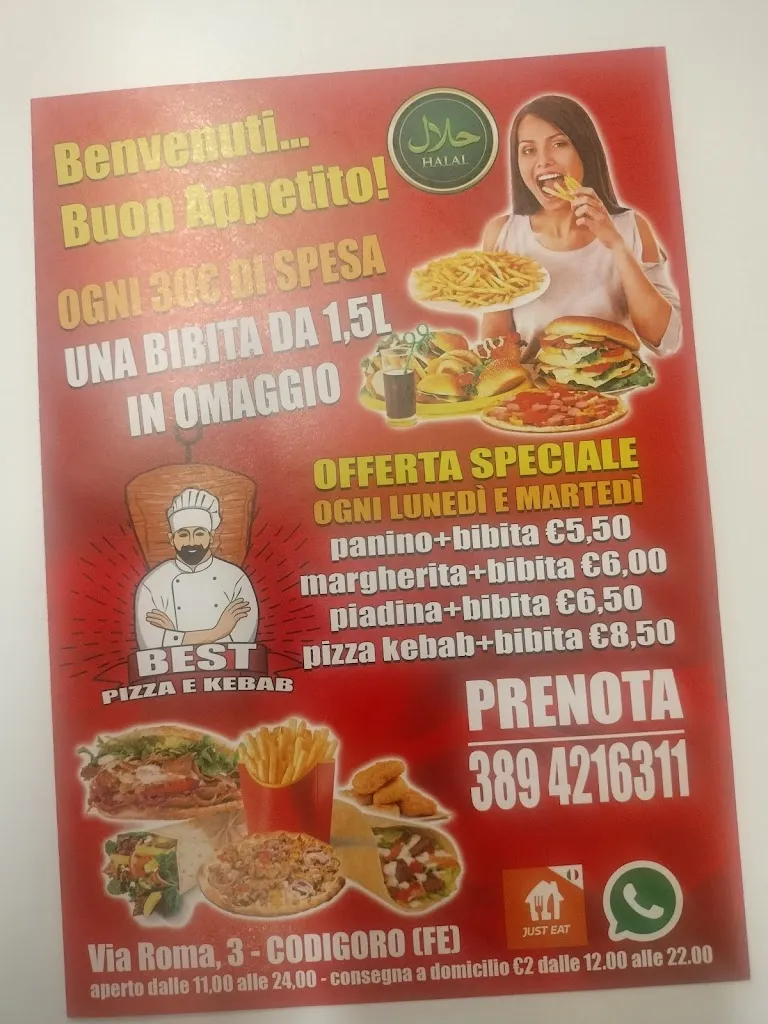 Menu_Best pizza @ kebab_Codigoro_image_2