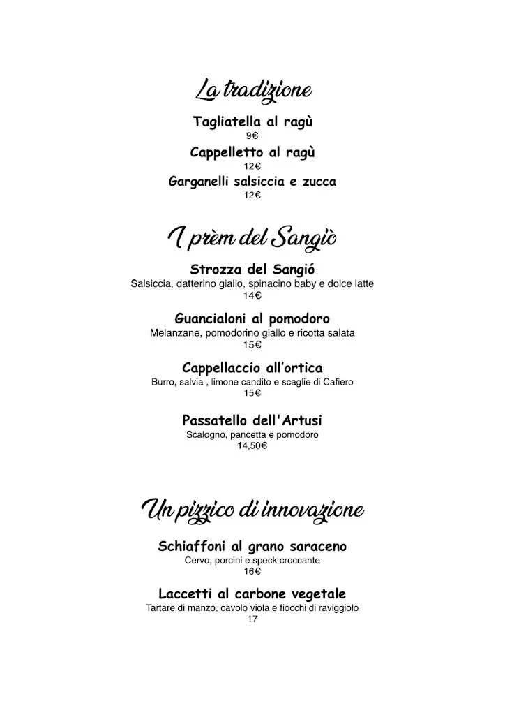 Menu_Ristorante al Sangiò - Magna e be'_Cesena_image_2
