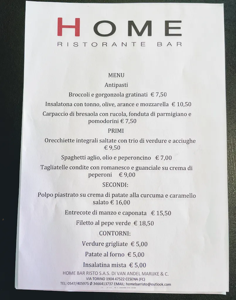 Menu_Home - restaurant bar_Cesena_image_2