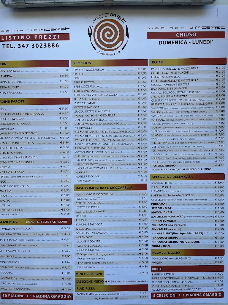 Menu_Micamat Piadineria_Cesena_image_1