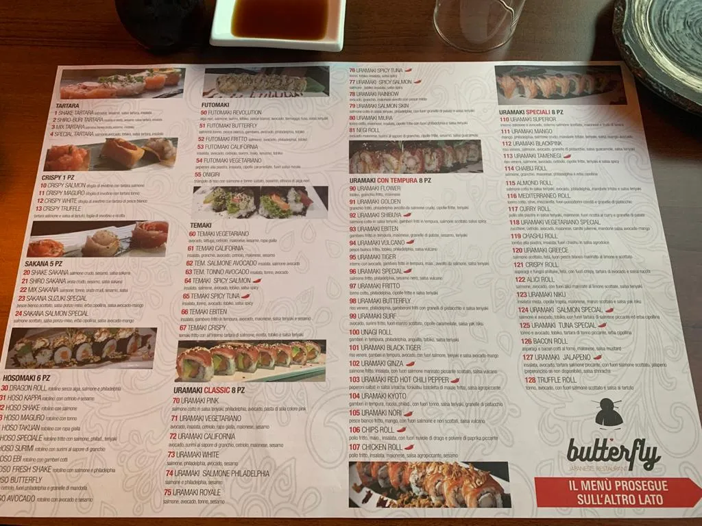 Menu_Butterfly sushi & grill Restaurant_Cesena_immagine_1