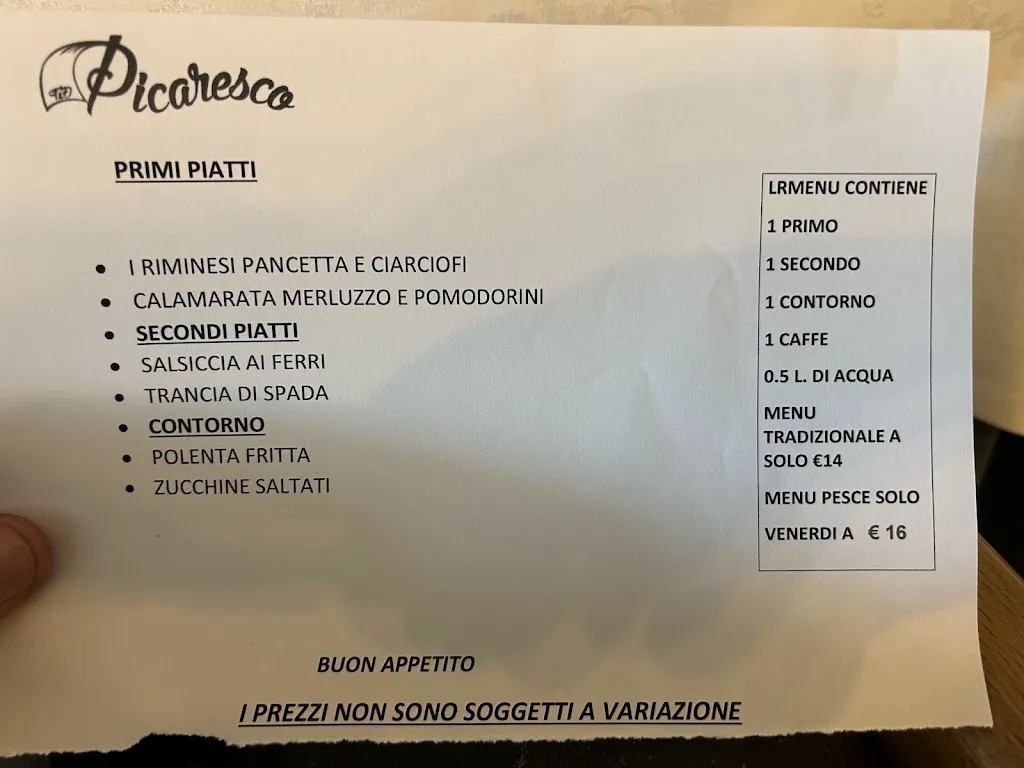 Menu_Ristorante Pizzeria Picaresco_Colombaro_image_1