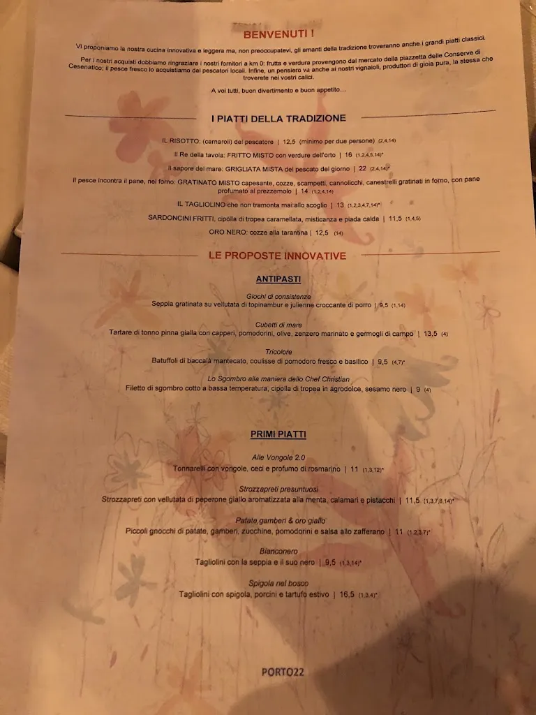 Menu_Ristorante Porto22 Cesenatico_Cesenatico_image_1